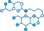 Blue molecule image